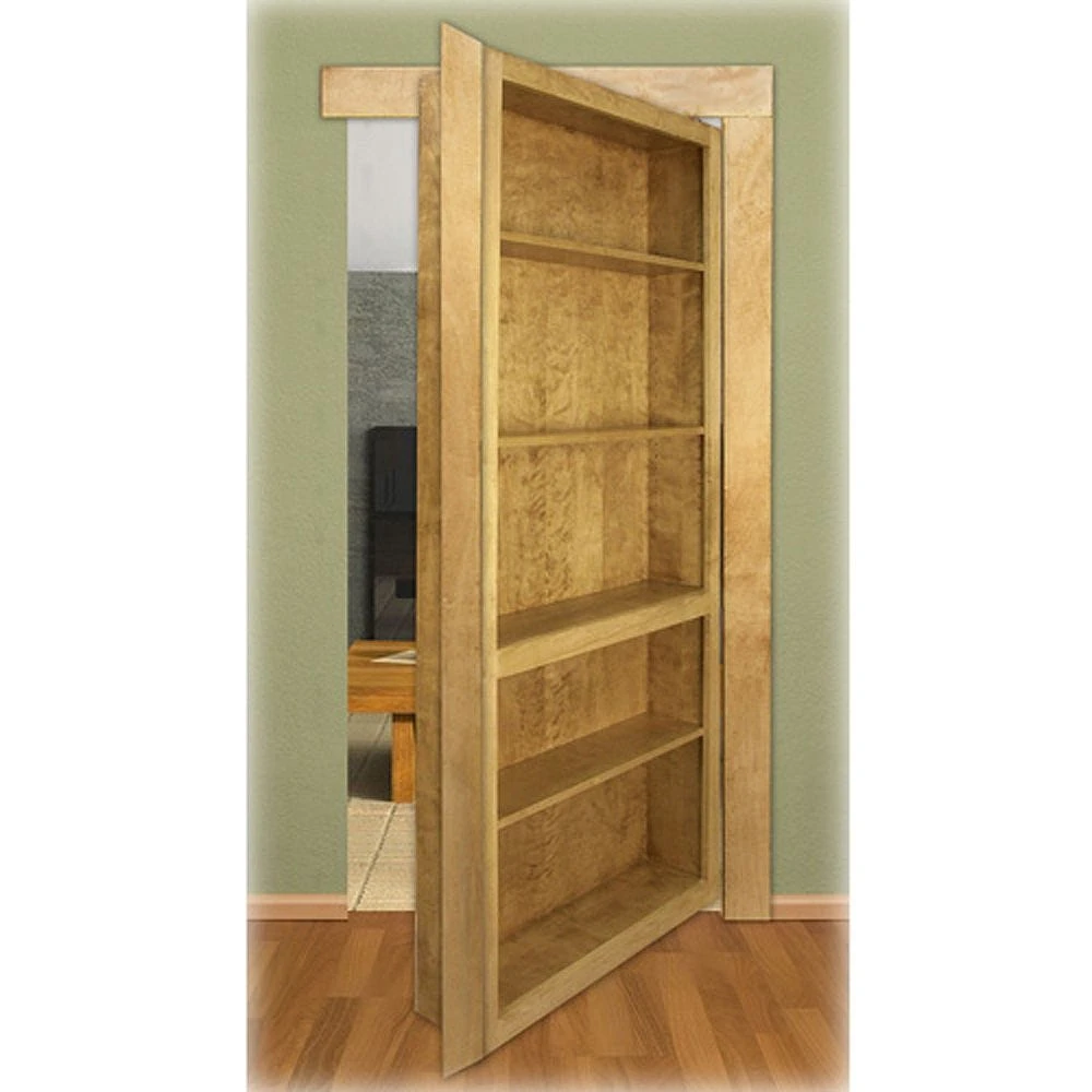 InvisiDoor Bookcase Shelving Unit Kit - Red Oak 4 InvisiDoor Bookcase Shelving Unit Kit - Red Oak - Image 2