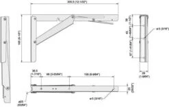 Folding Bracket, EB-303/EP - Electro Polished
