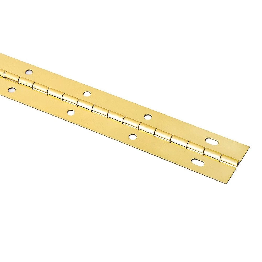Slotted Piano Hinges In Brass Finish 3 Slotted Piano Hinges In Brass Finish