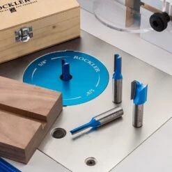 Rockler 4-Pc. Straight Bit Set - 1/2" Shank -Carpentry Shop 20064 03 1000