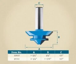 Rockler 45° Lock Miter Router Bits - 1/2'' Shank