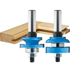 Rockler Round-Edge Matched Stile And Rail Router Bit Set - 1-5/8" Dia X 1" H X 1/2" Shank -Carpentry Shop 32373 03 1000
