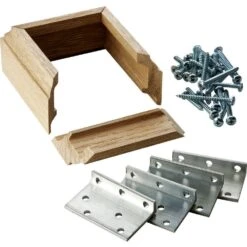 L-Brackets Newel Kit For Stair Posts-L-Bracket Newel Kit -Carpentry Shop 36792 01 1000