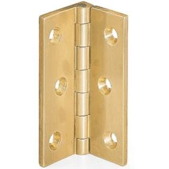 Brusso Solid Brass 2" L X 7/8" W Small Box Stop Hinges