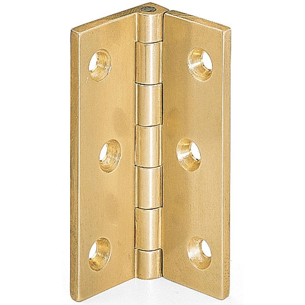 Brusso Solid Brass 2" L X 7/8" W Small Box Stop Hinges 3 Brusso Solid Brass 2" L X 7/8" W Small Box Stop Hinges