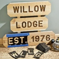 Rockler Interlock Signmaker's Template Kits, State Park Font
