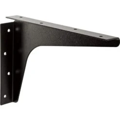Heavy-Duty Steel Shelf Brackets-Black Finish