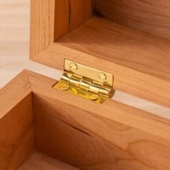 Vertex Solid Extruded 90° Stop Hinges-Polished Brass Finish -Carpentry Shop 47028 06 1000