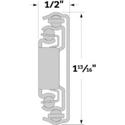 100-lb. Push-to-Open Full Extension Drawer Slides - Centerline® 757-P (16" To 22") -Carpentry Shop 47849 03 1000