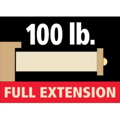 100-lb. Push-to-Open Full Extension Drawer Slides - Centerline® 757-P (16" To 22") -Carpentry Shop 47849 04 1000