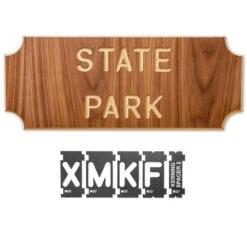 Rockler Interlock Signmaker's Template Kits, State Park Font -Carpentry Shop 48356 07 1000