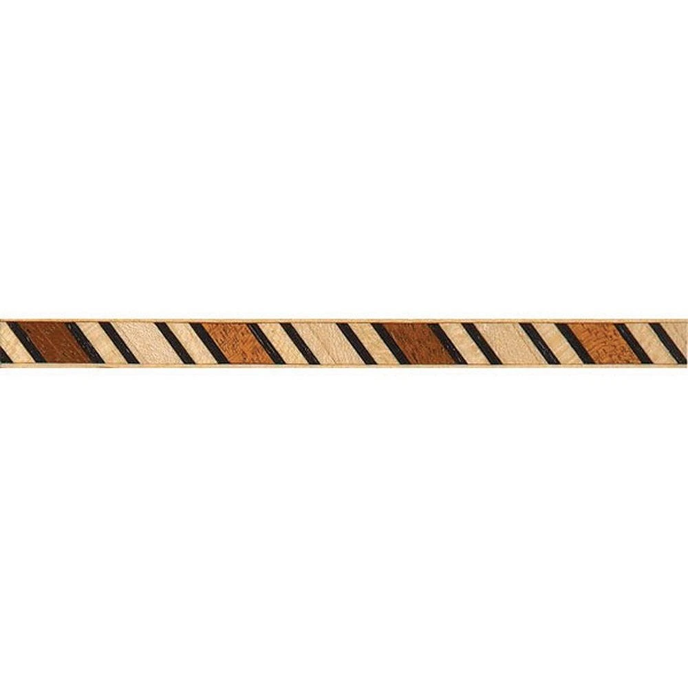 Maple Black Mahogany Angled Inlay Banding, 1/2'' W 3 Maple Black Mahogany Angled Inlay Banding, 1/2'' W