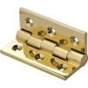 Vertex Solid Extruded 90° Stop Hinges-Polished Brass Finish