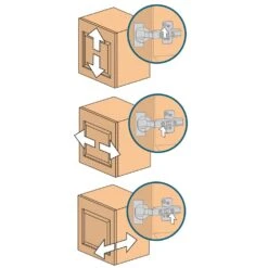 Blum® 120° Clip Top Frameless Overlay Snap Close Hinges - Snap Closing Hinge -Carpentry Shop 55793 05 1000