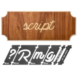 Rockler Interlock Signmaker's Templates, Script Font -Carpentry Shop 57792 07 1000 2