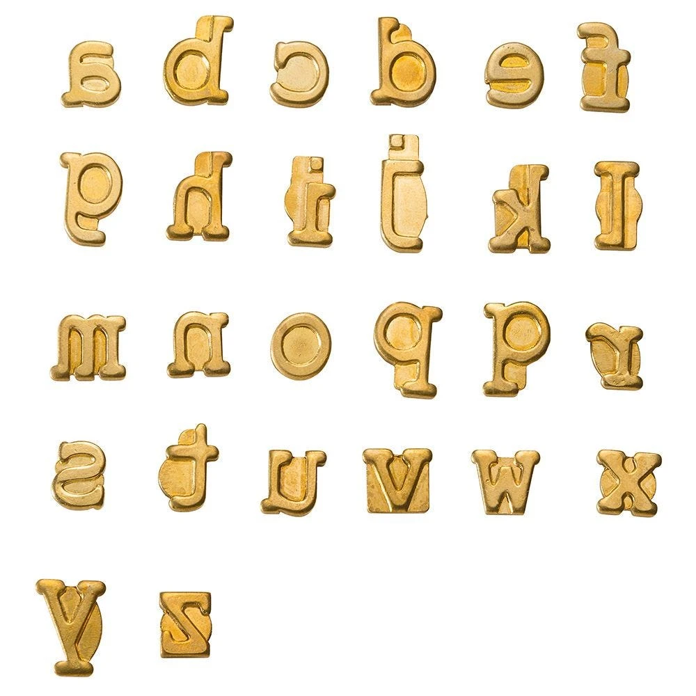 HotStamps For Woodburning Tool, Lowercase Letters 3 HotStamps For Woodburning Tool, Lowercase Letters