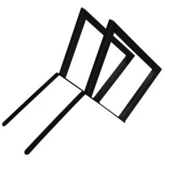 Welded Steel Bench/Chair Leg Set With Backrest, Black Powder Coat -Carpentry Shop 60813 07 1000