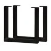 U-ShapedWelded Steel Table Leg Set, Black 2 U-ShapedWelded Steel Table Leg Set, Black -Carpentry Shop 60839 02 1000 1