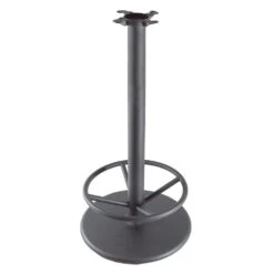 Round Flat Style 22'' Dia. Cast Iron Table Base With Foot Ring, Bar Height