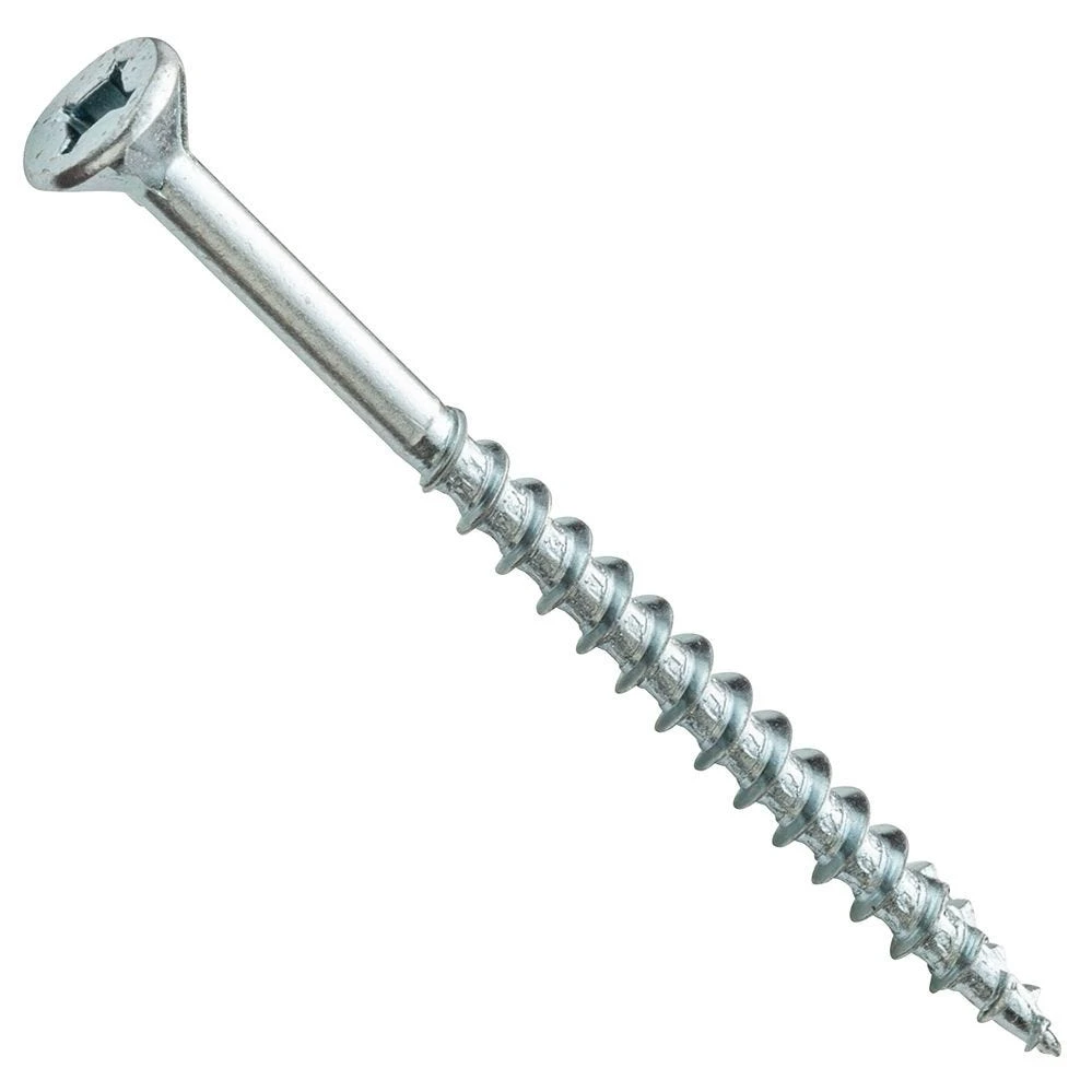 Centerline #8 X 2-1/2'' Flat Head Square X Self-Countersinking Fluted-Tip Wood Screws, Zinc, 100-Pack 3 Centerline #8 X 2-1/2'' Flat Head Square X Self-Countersinking Fluted-Tip Wood Screws, Zinc, 100-Pack