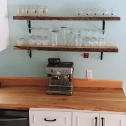 Rustic Maple Live Edge Shelf -Carpentry Shop 62822 02 1000 1