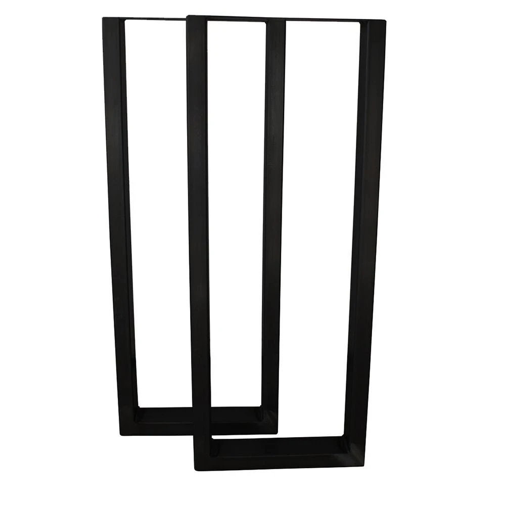 U-ShapedWelded Steel Table Leg Set, Black 14 U-ShapedWelded Steel Table Leg Set, Black - Image 12
