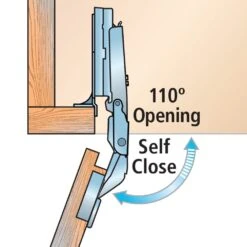 Salice Snap-Close 110° 3/8'' Rabbeted Door Hinges, Face Frame -Carpentry Shop 63027 04 1000
