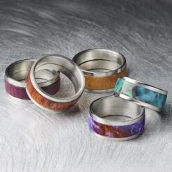 Stainless Steel 2-Piece Ring Core, 6mm Wide, Size 15