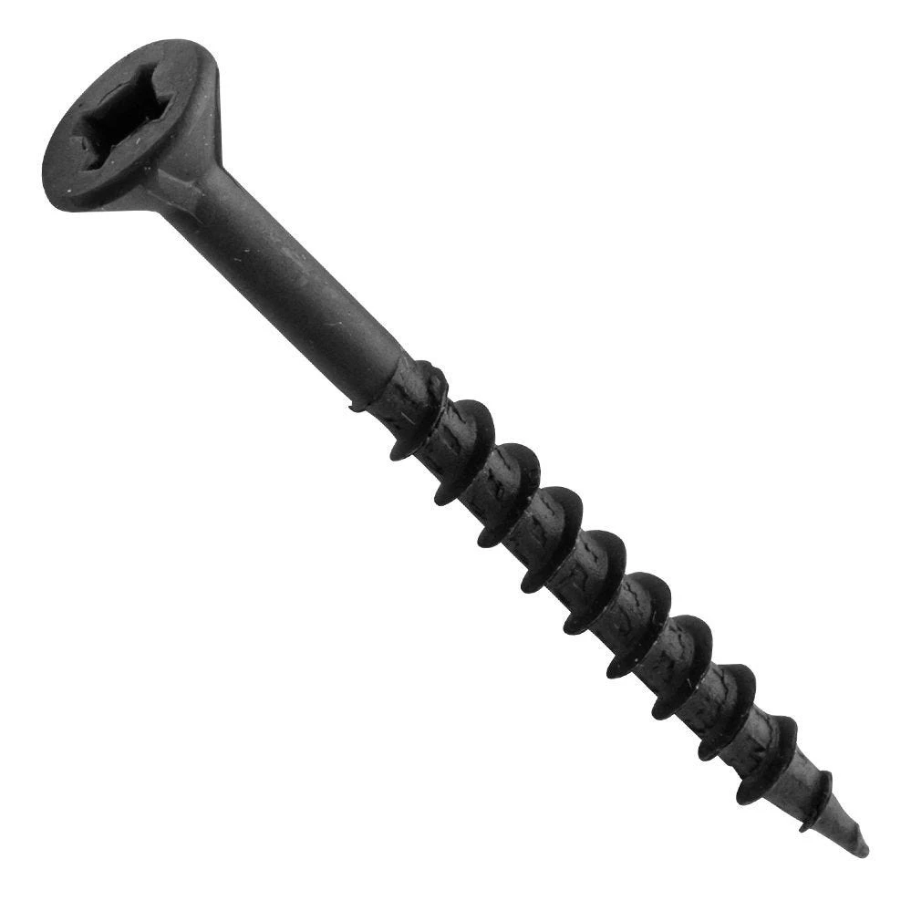 Centerline #8 X 1-3/4'' Flat Head Square X Self-Countersinking Fluted-Tip Wood Screws, Black, 100-Pack 3 Centerline #8 X 1-3/4'' Flat Head Square X Self-Countersinking Fluted-Tip Wood Screws, Black, 100-Pack