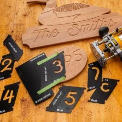 Rockler Interlock Signmaker's Templates, Script Font -Carpentry Shop 64759 03 1000 1