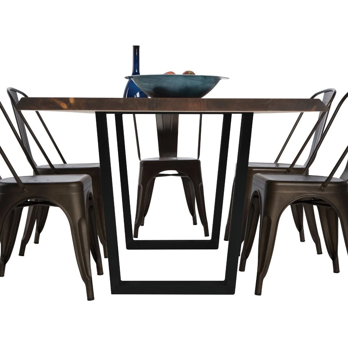 V-Shaped Welded Steel Table Leg Set, Black 9 V-Shaped Welded Steel Table Leg Set, Black - Image 7