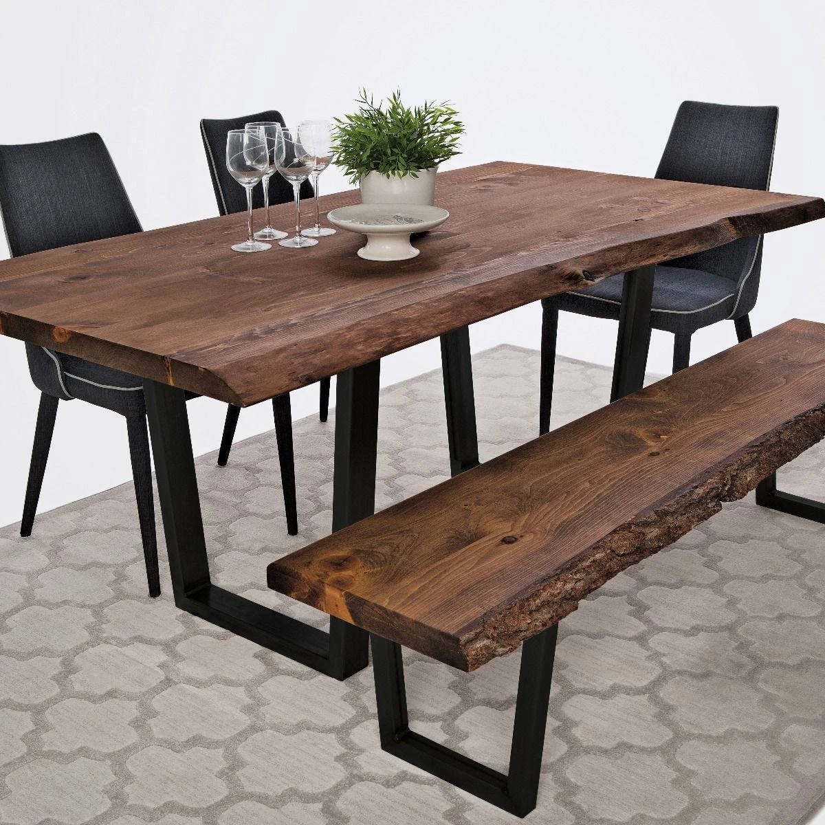 V-Shaped Welded Steel Table Leg Set, Black 7 V-Shaped Welded Steel Table Leg Set, Black - Image 5