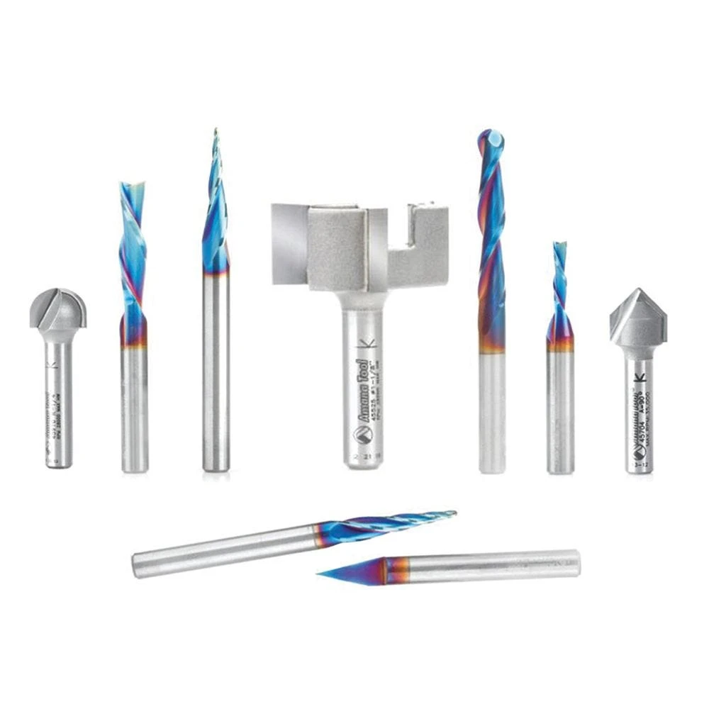 Axiom 9-Piece CNC Router Bit Set By Amana Tool (for Iconic Series) 3 Axiom 9-Piece CNC Router Bit Set By Amana Tool (for Iconic Series)