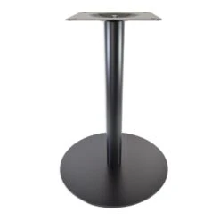 Positano 22'' Dia. Round Steel Table Base, Black Powder-Coat, Table Height