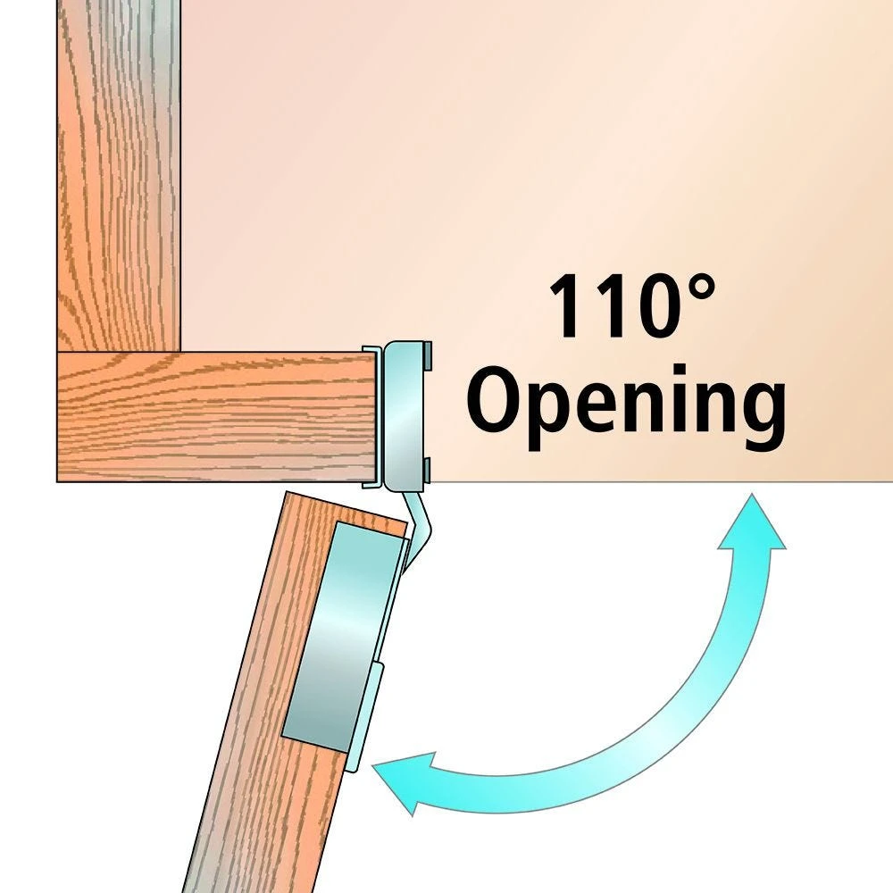 Blum 110° Compact Clip Soft-Close Hinges For Face Frame, Larger Overlays 8 Blum 110° Compact Clip Soft-Close Hinges For Face Frame, Larger Overlays - Image 6