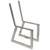 Welded Steel Bench/Chair Leg Set With Backrest, Unfinished -Carpentry Shop 67244 03 1000