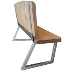 Welded Steel Bench/Chair Leg Set With Backrest, Unfinished -Carpentry Shop 67244 05 1000