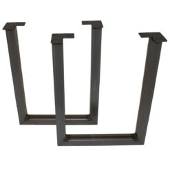 U-ShapedWelded Steel Table Leg Set, Black 24 U-ShapedWelded Steel Table Leg Set, Black -Carpentry Shop 67613 02 1000 1