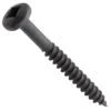 Centerline #6 X 1-1/4'' Pan Head Square Drive Pocket Hole Screws, Fine Thread, Black, 200-Pack -Carpentry Shop 67808 01 1000