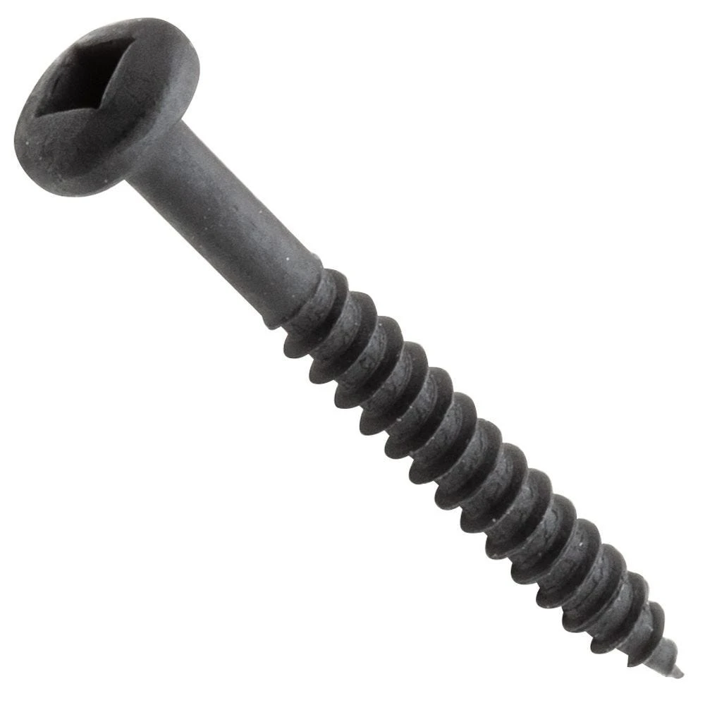 Centerline #6 X 1-1/4'' Pan Head Square Drive Pocket Hole Screws, Fine Thread, Black, 200-Pack 3 Centerline #6 X 1-1/4'' Pan Head Square Drive Pocket Hole Screws, Fine Thread, Black, 200-Pack