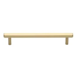 9-1/4''Hex Modern Cabinet Pull, Satin Brass