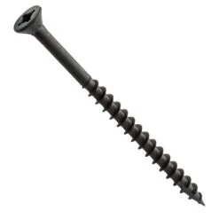 Centerline #8 X 2-1/2'' Flat Head Square X Self-Countersinking Fluted-Tip Wood Screws, Black, 100-Pack