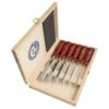 Two Cherries - Set Of Six Bevel Edge Chisels With Plastic Handles In Wooden Box