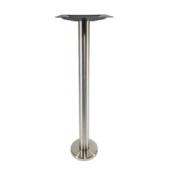 Bolt-Down Stainless Steel Table Base/Pedestal, Bar Height