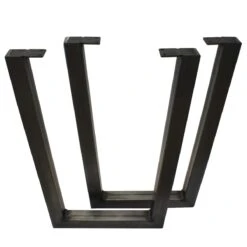 V-Shaped Welded Steel Table Leg Set, Black 28 V-Shaped Welded Steel Table Leg Set, Black -Carpentry Shop 69315 02 1000 1
