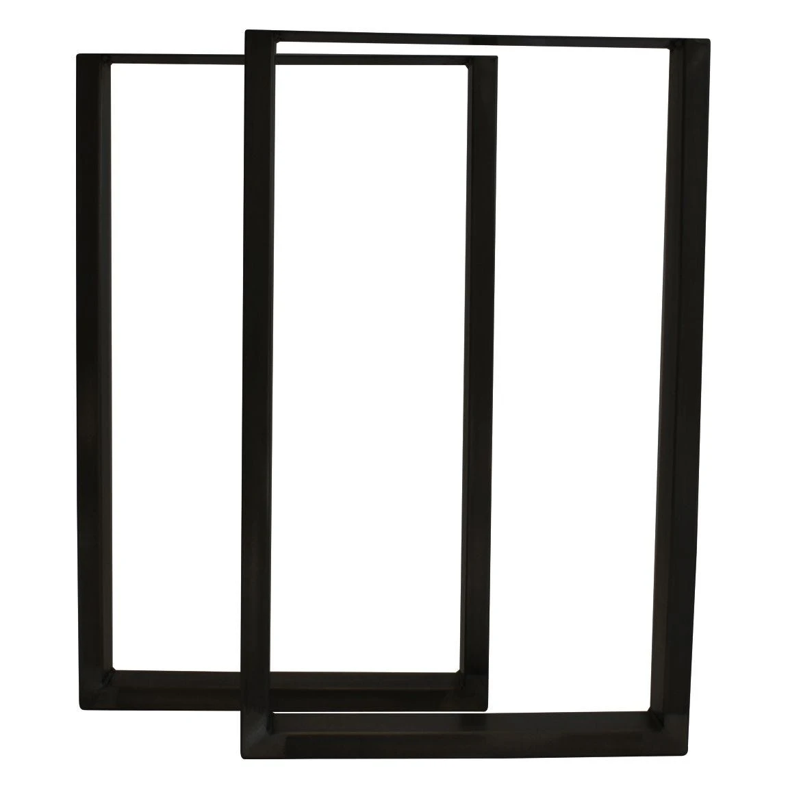 U-ShapedWelded Steel Table Leg Set, Black 5 U-ShapedWelded Steel Table Leg Set, Black - Image 3