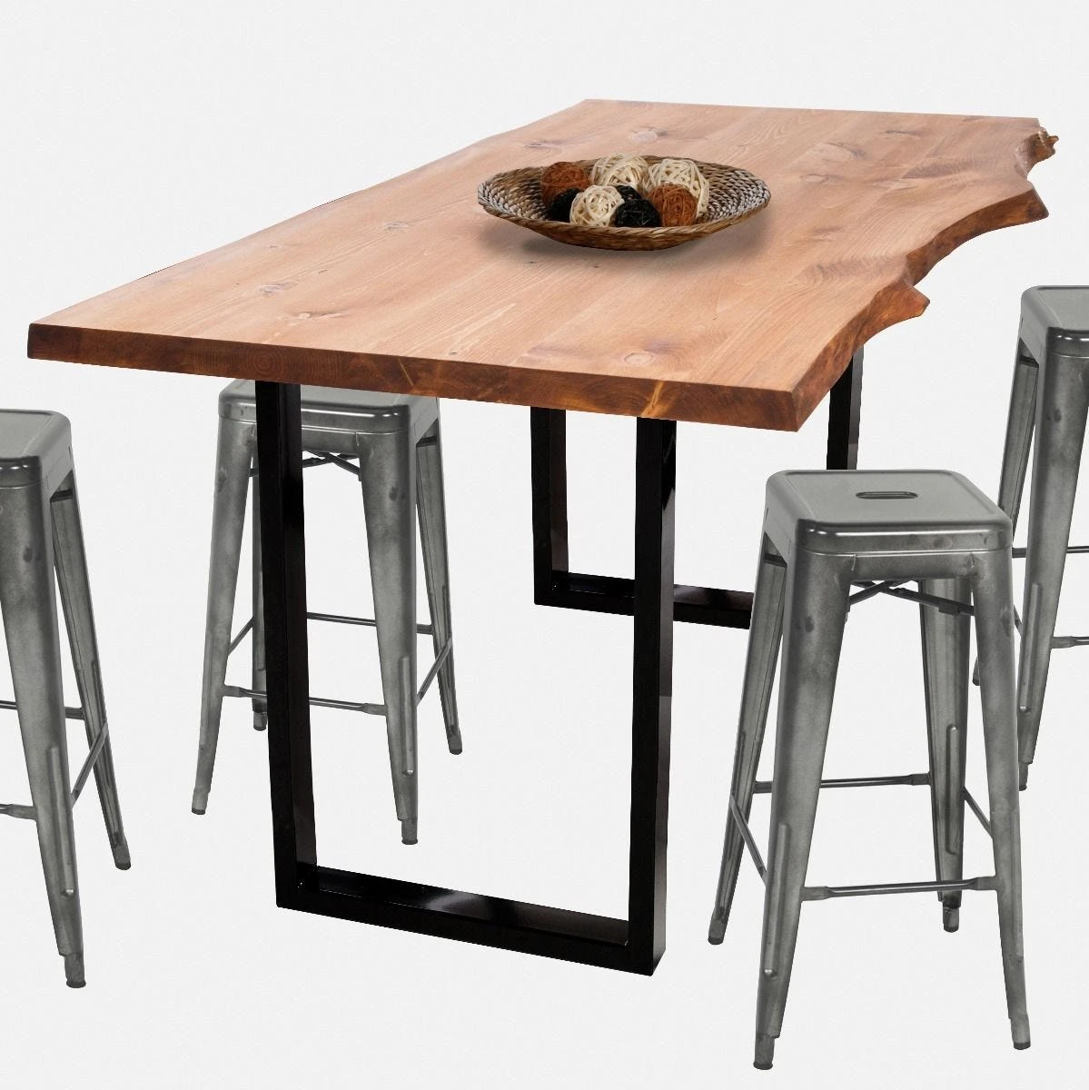 U-ShapedWelded Steel Table Leg Set, Black 16 U-ShapedWelded Steel Table Leg Set, Black - Image 14