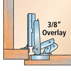 Salice Soft-Close 110° 3/8'' Rabbeted Door Hinges, Face Frame -Carpentry Shop 69668 03 1000