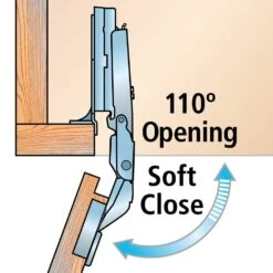 Salice Soft-Close 110° 3/8'' Rabbeted Door Hinges, Face Frame -Carpentry Shop 69668 04 1000