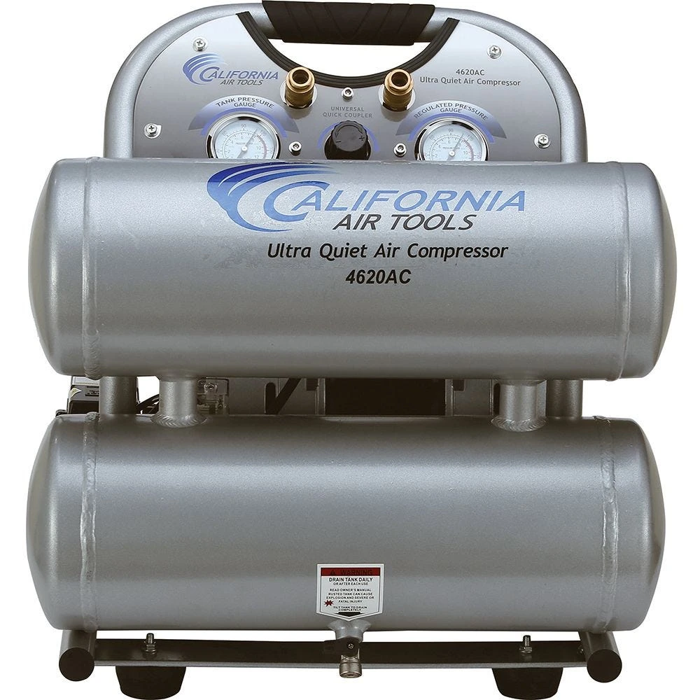 California Air Tools Ultra Quiet Air Compressor 4620AC, 2HP, 4.6-Gallon Aluminum Tank 3 California Air Tools Ultra Quiet Air Compressor 4620AC, 2HP, 4.6-Gallon Aluminum Tank